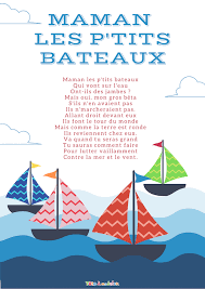 Quelques chansons avec pour thème le bateau. Maman Les Petits Bateaux Paroles De Chanson Tete A Modeler