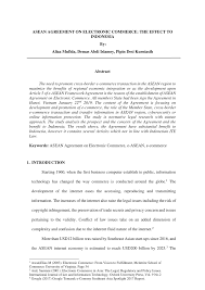 The consumer protection (distance selling) regulations 2000 (totally repealed in june 2014 by the consumer contracts (information, cancellation and additional charges) regulations 2013 which in many respects are however similar regulations), statutory instrument 2000/2334. Pdf Asean Agreement On Electronic Commerce The Effect To Indonesia