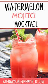 Watermelon Mojito Mocktail Recipe Watermelon Mojito Mojito Mocktail Easy Mocktail Recipes