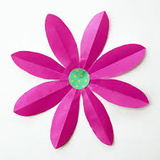 folding paper flowers 8 petals kids crafts fun craft