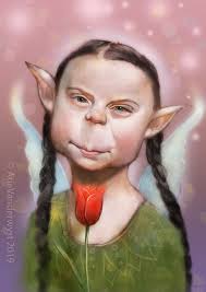 Greta Thunberg Funny Caricatures Comic Face Caricature