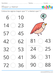 Mayor O Menor En 2020 Matematicas Primero De Primaria Matematicas Tercero De Primaria Matematicas De Primer Grado