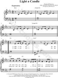 Light a candle for peace piano notes. Avalon Light A Candle Sheet Music Easy Piano In Eb Major Download Print Sku Mn0054511