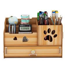 These drawers are a little smaller than most the organizers to fit in smaller areas. Pen Holder Office Multifunctional Sundry Box Desktop Decoration Wooden Desktop Organizer Home Office Supplies Storage Rack With Drawer Sale Banggood Com Sold Out Arrival Notice
