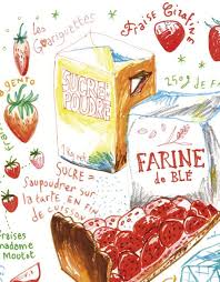 Cartel De La Receta De Pastel De Fresa Impresion De Pastel Etsy Watercolor Food Illustration Food Illustrations Strawberry Pie
