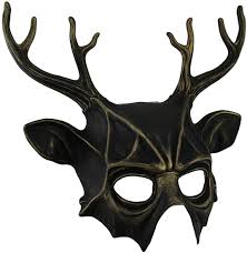 Zeckos Metallic Finish Pagan Horned God Half Face Costume Mask Cernunnos :  Amazon.co.uk: Toys & Games
