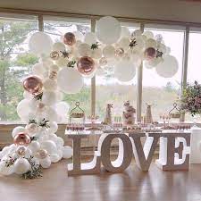 White Balloon Garland Kit Gold Ballon Blanc Balloon Arch Wedding Deco Bridal Shower Birthday Party Baby Boy Girl Decoration In 2021 Balloon Arch Wedding Bridal Shower Balloons Wedding Balloons