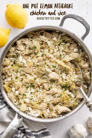 One Pot Lemon Artichoke Chicken And Rice Recipe In 2020 Lemon Artichoke Chicken Artichoke Chicken Recipes