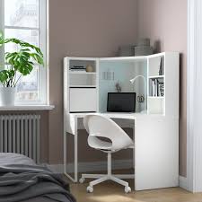 Micke White Corner Workstation 100x142 Cm Ikea Ikea Corner Desk Corner Workstation Ikea Micke