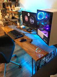 River Table Computer Desk Album On Imgur Diy Computer Desk Custom Gaming Desk Computer Table