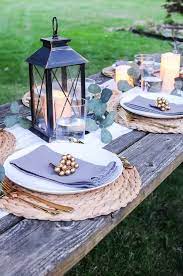 If you want a tabletop that's elegant enough for any indoor setting and tough enough to withstand outdoor weather, you've found it. Lovely Outdoor Table Decor For A Dinner Al Fresco Get Ideas For Outdoor Table Settings That A Outdoor Table Settings Outdoor Table Decor Outdoor Dinner Table
