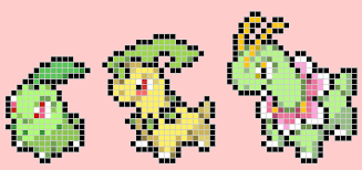 Chikorita Bayleef Meganium Sprite Hama Beads