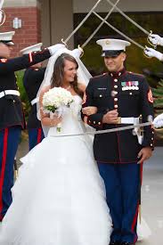 Military Wedding Marine Redwhiteblue Only Officers Can Have The Sword Salute At A Wedding Marine Wedding Marine Corps Wedding Military Wedding
