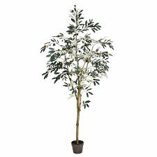 Artificial Potted Olive Floor Foliage Tree In Pot Potted Olive Tree Potted Trees Faux Olive Tree