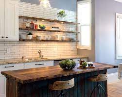 Cabinets and drawers are all flushed type with a simple panel detail. Fancy Kitchen Island Open Shelves That Will Surprise You With Creative Ideas Great Photos Decoratorist