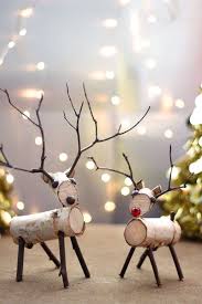 How To Make A Birch Wood Reindeer Ehow Easy Christmas Diy Christmas Crafts Diy Twig Crafts