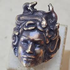 Gorgon Medusa Bronze Roman Ring Handmade Signet Vintage Rare Ancient