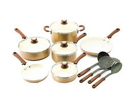 Trisha Yearwood Cottage Precious Metals 14 Piece Non Stick Ceramic Cookware Set Copper Greenpan Http Ceramic Cookware Set Copper Cookware Set Ceramic Cookware