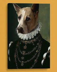 Showcase their status of nobility with a customized portrait from history, guaranteed to bring a. The Dame Your Pet Here Custom Royal Themed Pet Painting