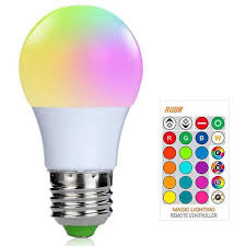 Ide pencahayaan kamar tidur kami mengusung berbagai pilihan lampu kamar tidur, lampu dinding, dan lampu nakas yang memberikan aksen indah dan menciptakan suasana hangat. Lampu Bohlam Rgb Dengan Remote Control E27 3w Lampu Kamar Disco Lampu 16 Warna