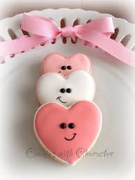 Heart Cookies Cookies With Character Picture Only Cute Idea Valentine Sugar Cookies Heart Shaped Cookies Valentine Cookies