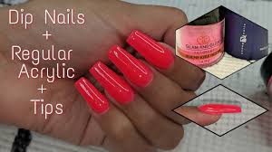 Acrylic nail application costs less than gel nail application. Dip Nails Using Regular Acrylic Tips Youtube