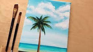 Brush your canvas evenly with blues and greens for a simple ocean painting. Easy Canvas Painting Ideas 30 Diys For Beginners The How To Mom