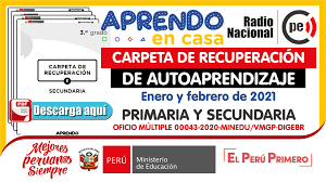Cuadernillo 6to grado de secunadaria Carpeta De Recuperacion De Autoaprendizaje Primaria Y Secundaria Enero Y Febrero 2021 Oficio Multiple 00043 2020 Minedu Vmgp Digebr Repositorio De Educacion
