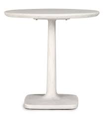 Classic Home Paulina White 31" Outdoor Concrete Dining Table