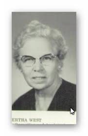 Bertha Mershon West Date of Death: 04/06/2005 Birth Date: 00/00/1903  Spouse: C. B. West Sr. Survived By: Sons -- C. B. Jr. and his wife, Kitty