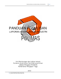 Di kesempatan ini saya ingin mengucapkan terima kasih kepada. Pdf Panduan Penulisan Laporan Akhir Latihan Industri Muhammad Muhaimin Academia Edu
