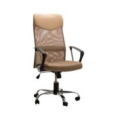 كرسي مكتبي ظهر شبكي بني بلاستيك Chairs Tables Office Furniture Furniture Household Saco Store