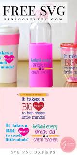 Download It Takes A Big Heart To Teach Little Minds Free Svg Bundle Gina C Creates