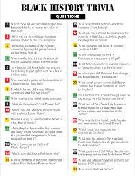30 groundhog day printable trivia questions 10 Best Black History Trivia Questions And Answers Printable Printablee Com