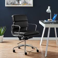 Leather mouse pads, leather pencil cases, leather coasters Ergoduke Eames Premium Replica Low Back Leather Soft Pad Management Office Chair Black Buy Boardroom Office Chairs 1963097