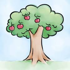 How To Draw An Apple Tree Apple Tree Drawing Drawing Apple Tree Drawing