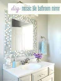 Create a border of curvy or flower shapes in the mirror by using enamel paint. 10 Diy Ways To Amp Up Builder Grade Basics Diy Mosaic Tiles Mosaic Bathroom Tile Bathrooms Remodel