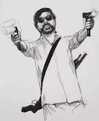 A nomadic gangster finds himself caught between good and evil in a fight for a place to call home. Jeeva Artist Jagame Thandhiram Movie Actor Dhanush In Pencil Sketch