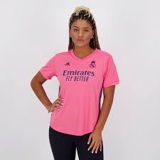 The official color combo is 'spring pink / dark blue'. Adidas Real Madrid 2021 Away Women Jersey Futfanatics