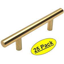 Cosmas 305 2 5bb Brushed Brass Cabinet Hardware Euro Style Bar Handle Pull 2 1 2 Hole Centers 4 7 8 Brass Cabinet Hardware Cabinet Hardware Brushed Brass