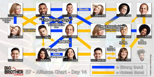 big brother canada 7 alliance chart week 2 bigbrother