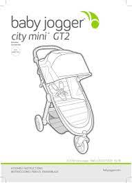 · at first, remove the front wheel from the baby stroller. Baby Jogger City Mini Gt2 Assembly Instructions Manual Pdf Download Manualslib