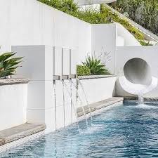 Modern Tunnel Pool Slide Pool Design Modern Pool Houses Backyard Pool Designs