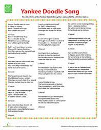 The official facebook page for yankee doodle dandy | the yankee doodle dandiest entertainment of 'em all! Yankee Doodle Dandy Worksheet Education Com
