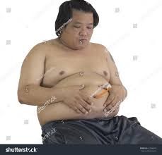 Fat People Toothbrush Handle Stabbed Stomach Stock Photo 612546941 |  Shutterstock