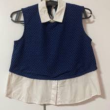 Check spelling or type a new query. Just G Sleeveless Collared Shirt Aesthetic Cute Dark Blue Women S Fashion Tops Blouses On Carousell