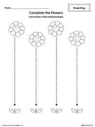 You can create dotted lines using the dash option in the strokes panel. Straight Line Tracing Prewriting Flower Worksheet Line Tracing Worksheets Tracing Worksheets Tracing Worksheets Free