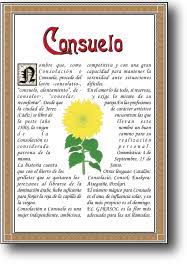 Nombre Consuelo Lamina Descargable En Formato Pdf Con Impresiones Ilimitadas Heraldicafamiliar Com