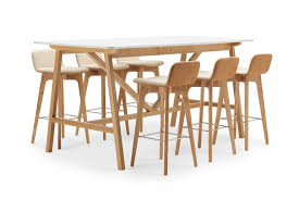 This table has stainless steel frame and board laminate wood finish, similar to the coffee table i posted above. Agent Bar Stool