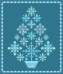 This counted cross stitch pattern of an easy to stitch, snowflake angel silhouette design was created from beautiful artwork copyright of joni prittie. Snowflake Tree Cross Stitch Pattern By Cathy Bussi Crosstitch Com